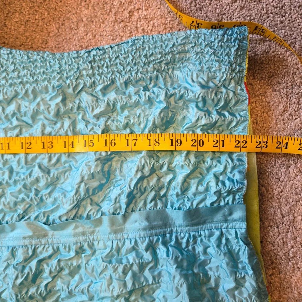 UBU Reversible Y2K Crinkle Jacket Womens Medium Green Pink Blue Zip Front - Picture 11 of 12